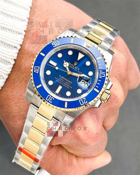 rolex submariner blue dial markings|Rolex Submariner blue two tone.